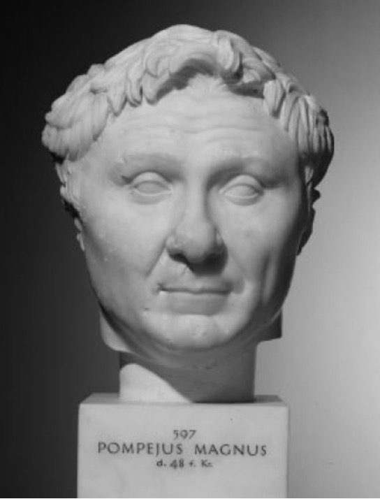 Pompey head statue